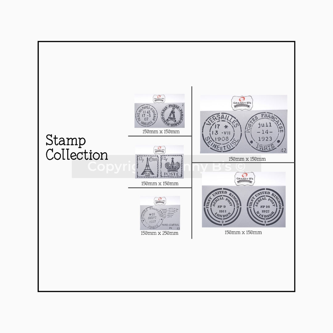 Stamp Stencil Collection - Granny B's Old Fashioned Paint