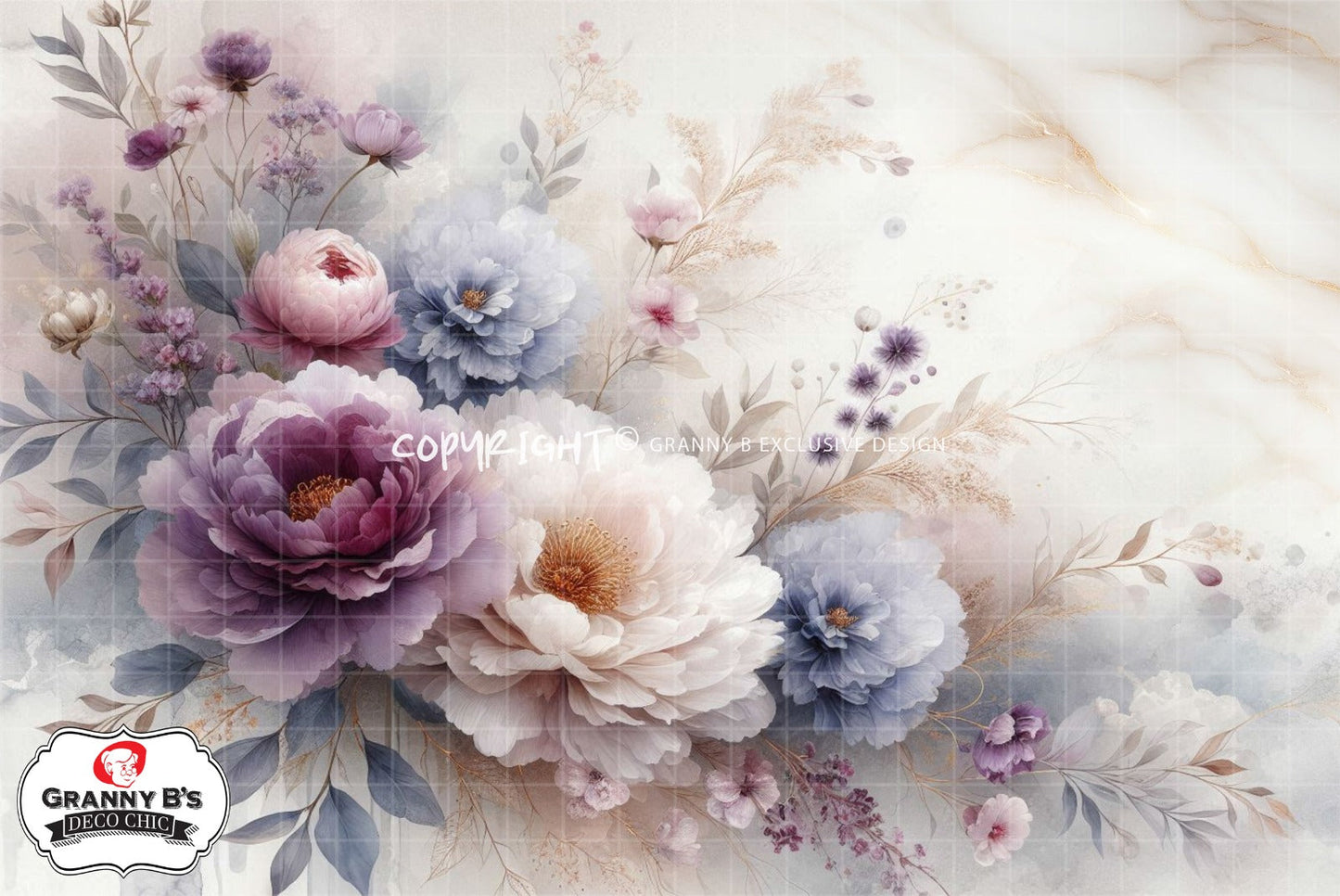 Twilight Serenade Rising - Decoupage Fibre Tissue A1 + Free A4 - Granny B's Old Fashioned Paint