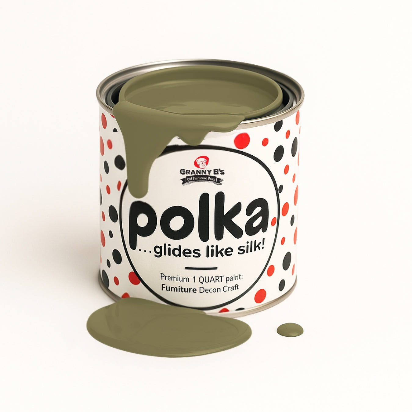 Polka.Paint - Burnt Olive (olive green) - Granny B's Old Fashioned Paint