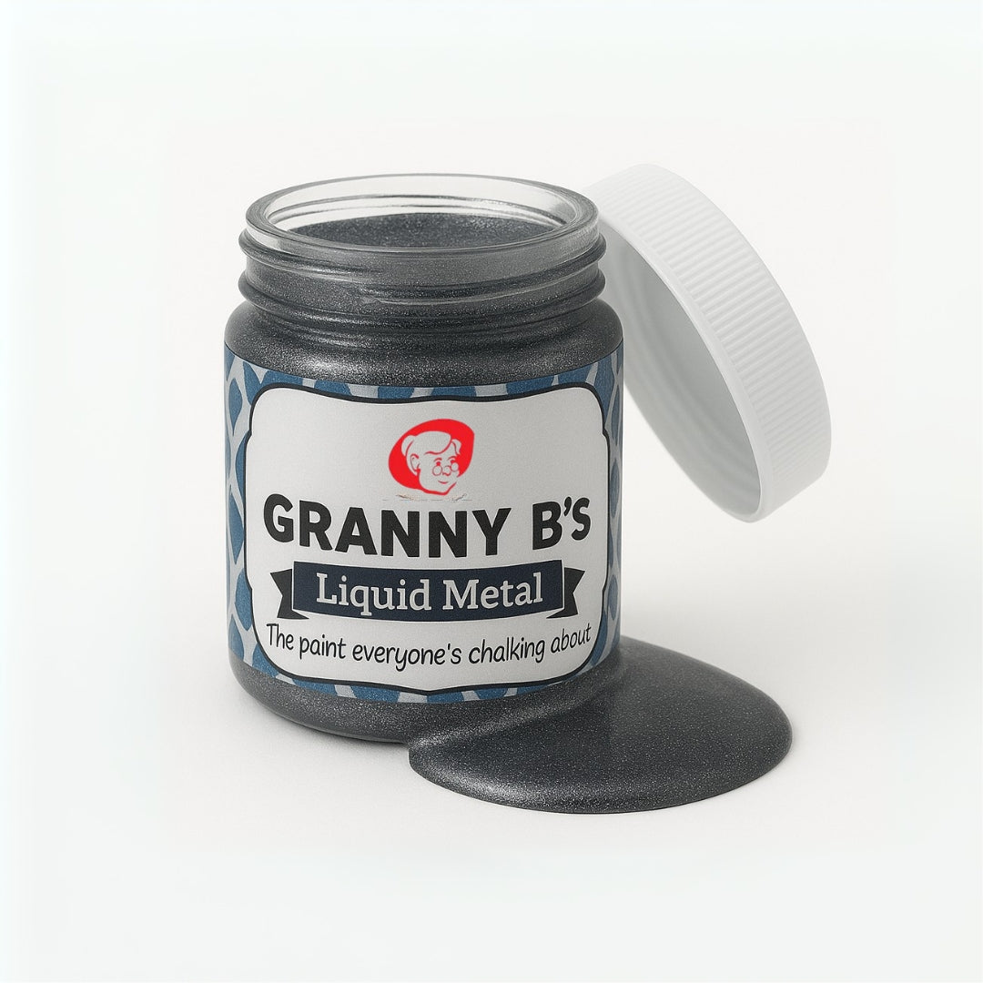 Liquid Metal Sandman (Gun Metal Grey) 125ml - Granny B's Old Fashioned Paint