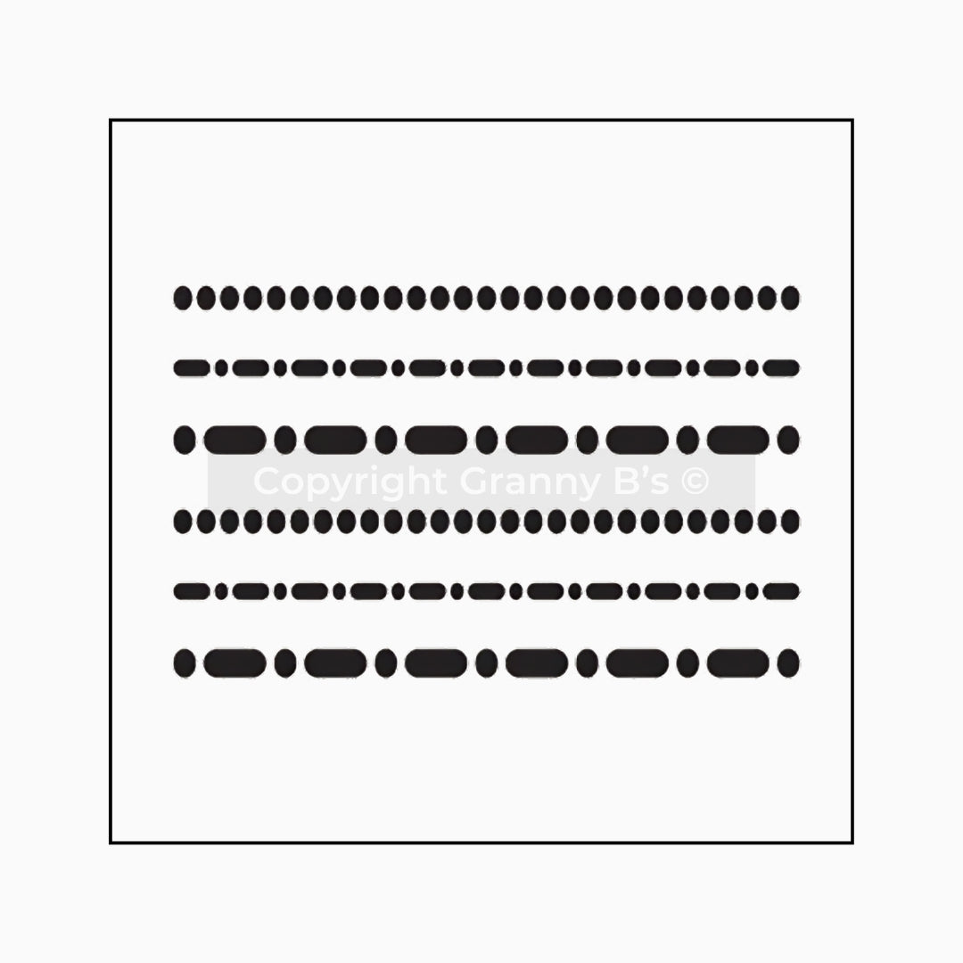 Dash Dot Border Stencil - Granny B's Old Fashioned Paint