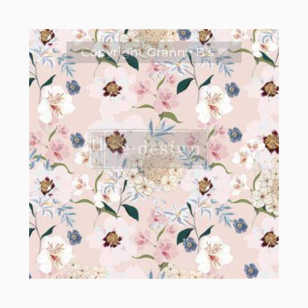 Decoupage Tissue Paper- Blush Floral - Granny B's Old Fashioned Paint
