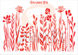 Flower Field Stencil - Granny B's Old Fashioned Paint