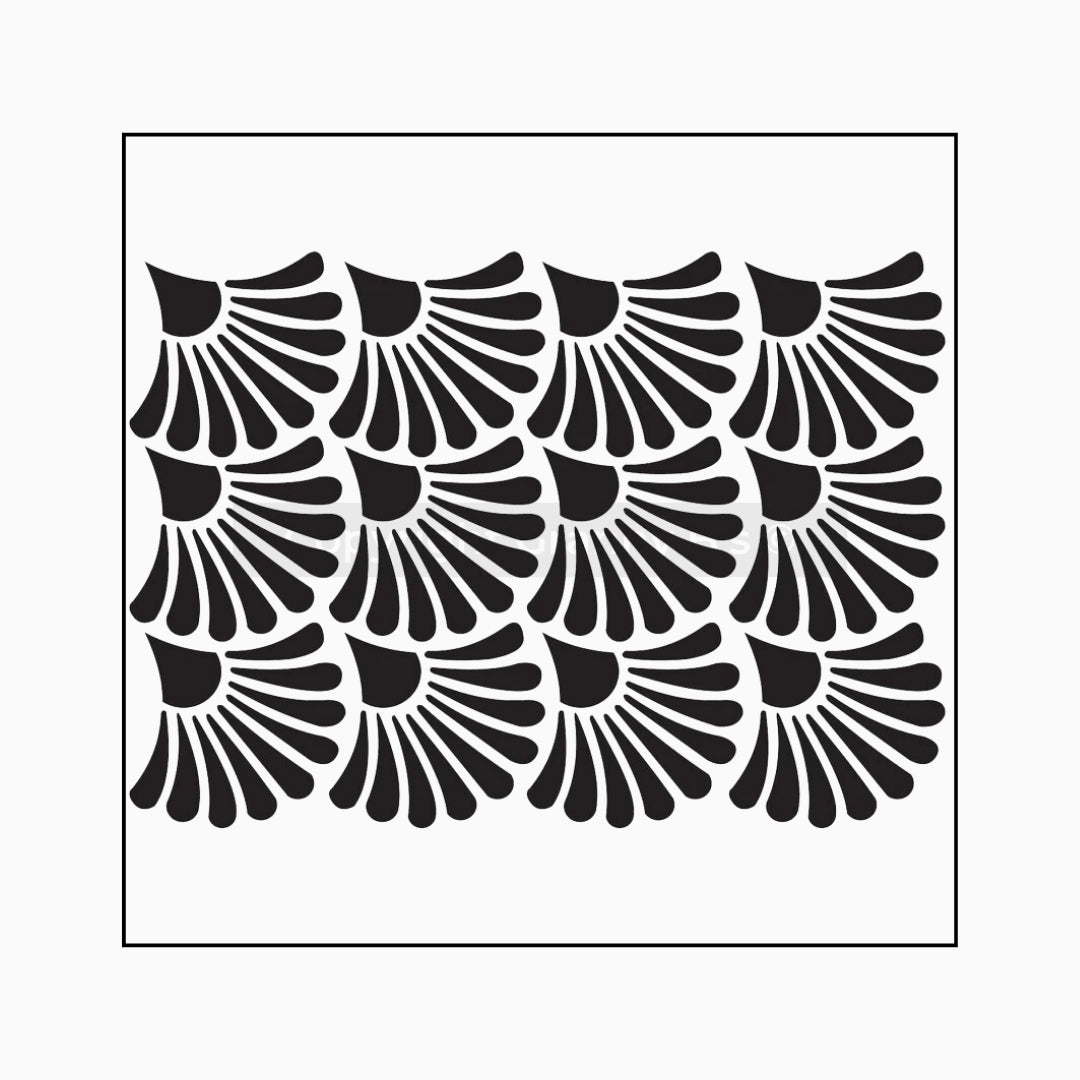 Geo Shells Stencil - Granny B's Old Fashioned Paint