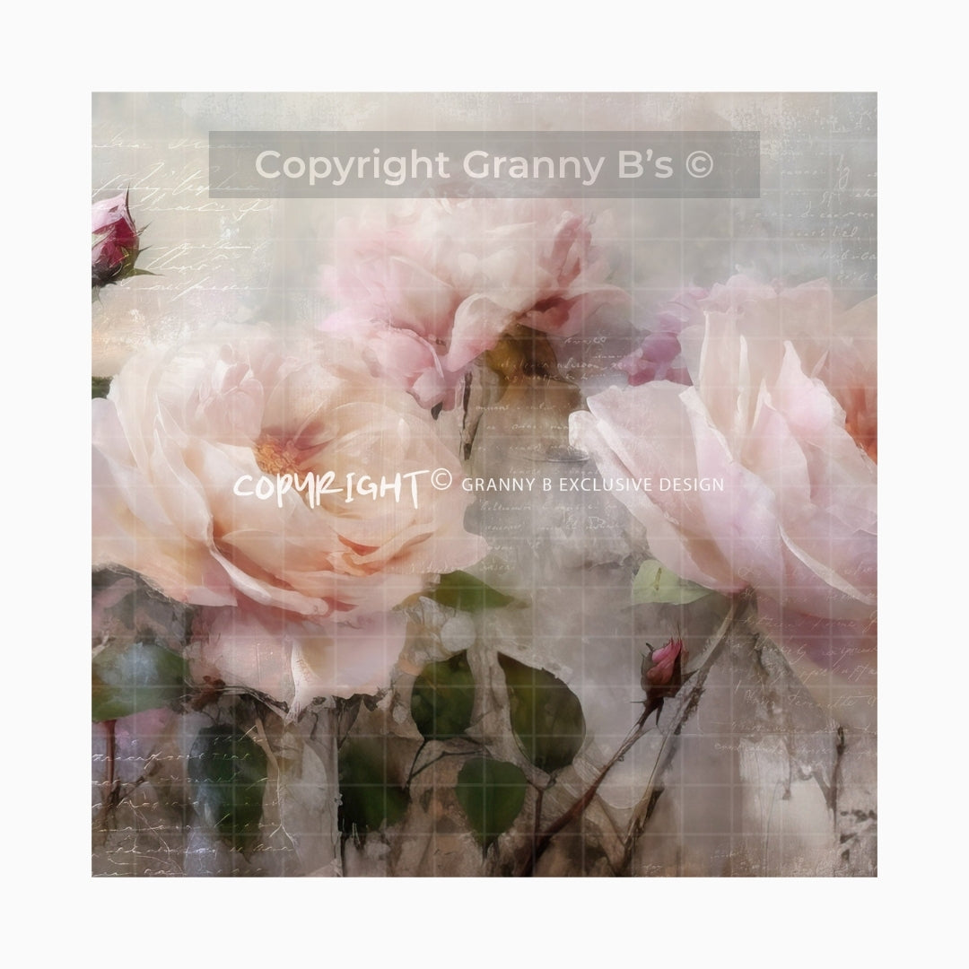 ‘Heavenly Rose' Decoupage Tissue - Granny B's Old Fashioned Paint