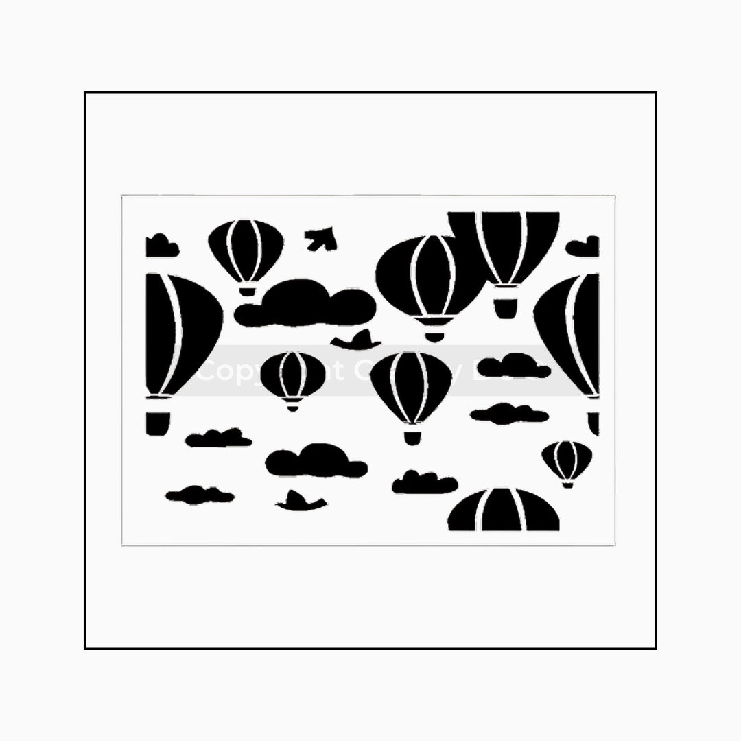 Hot Air Balloon Stencil - Mylar - Granny B's Old Fashioned Paint