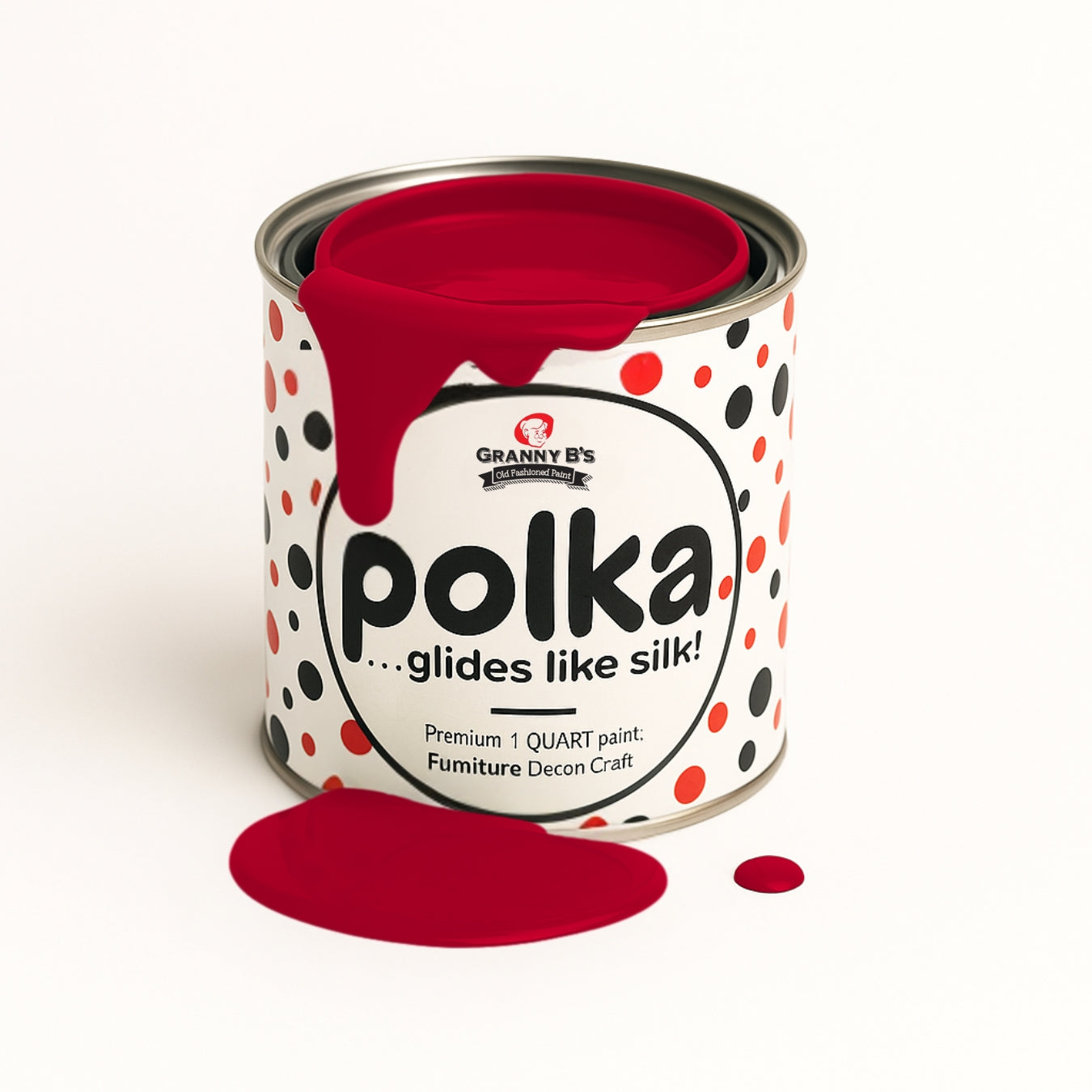 Polka.Paint - Imperial Silk (vibrant red) - Granny B's Old Fashioned Paint