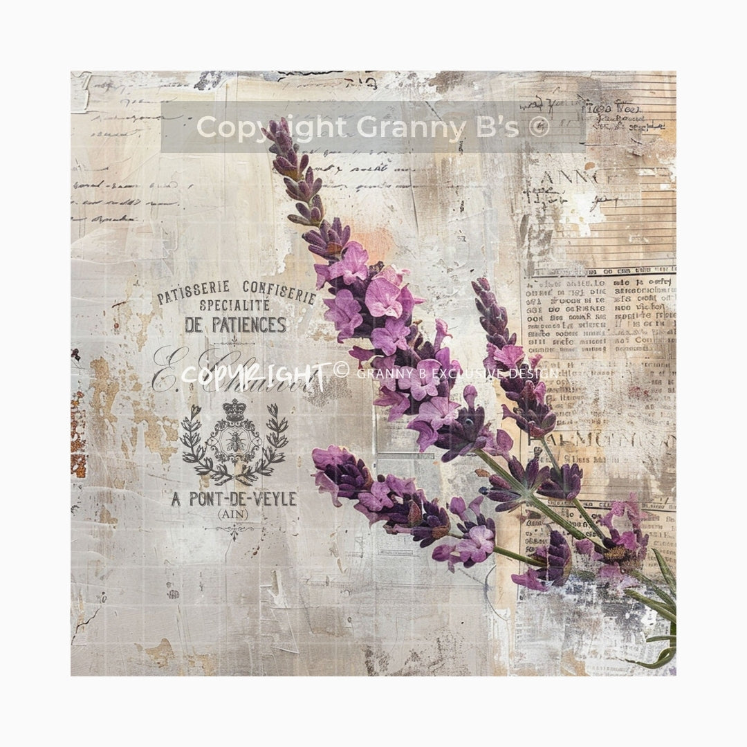 ‘Lavender Dream' Decoupage Tissue - Granny B's Old Fashioned Paint