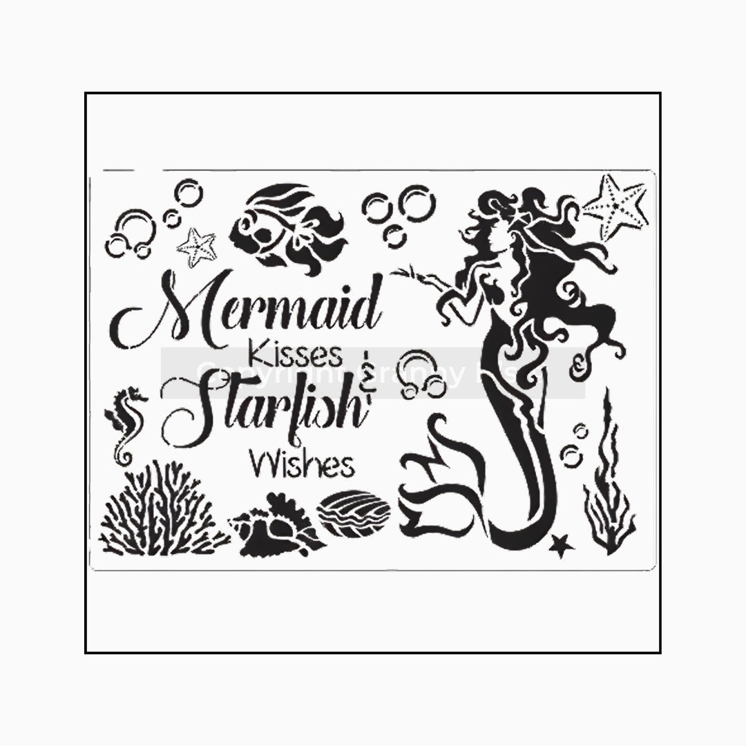 Mermaid Stencil - Granny B's Old Fashioned Paint