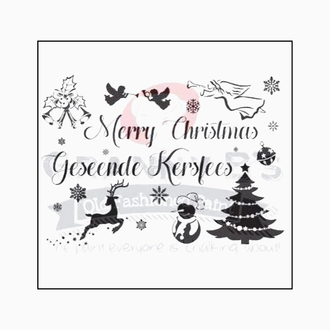 Merry Christmas Stencil - Granny B's Old Fashioned Paint