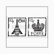 Postage Stamp France Stencil - Granny B's Old Fashioned Paint