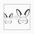 Postcard Stencils Bunnies - Granny B's Old Fashioned Paint