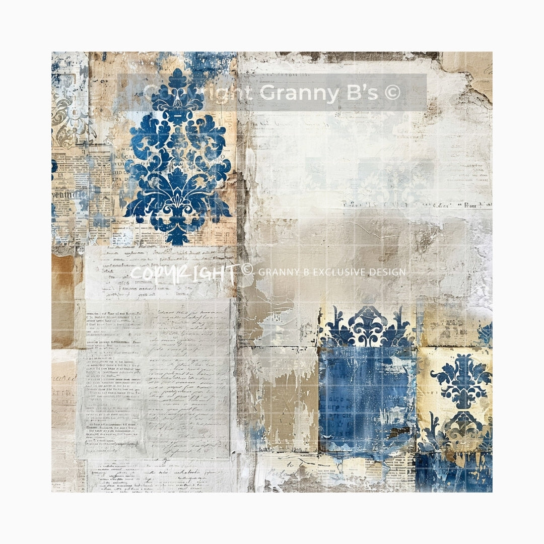 ‘Rustic Ephemera' Decoupage Tissue - Granny B's Old Fashioned Paint