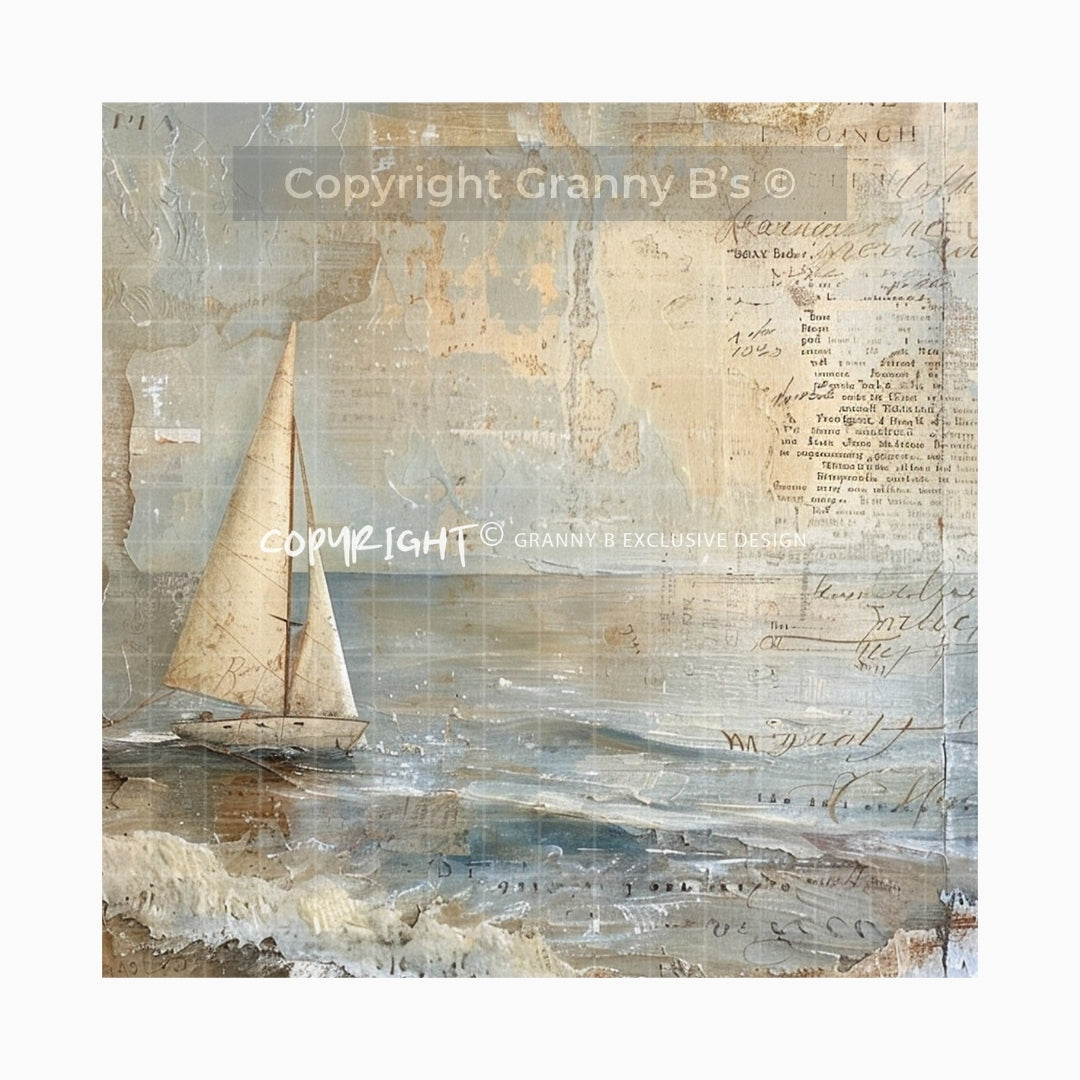 ‘Sail Away' Decoupage Tissue - Granny B's Old Fashioned Paint