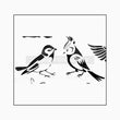 Stencils Postcard Birds Design - Granny B's Old Fashioned Paint