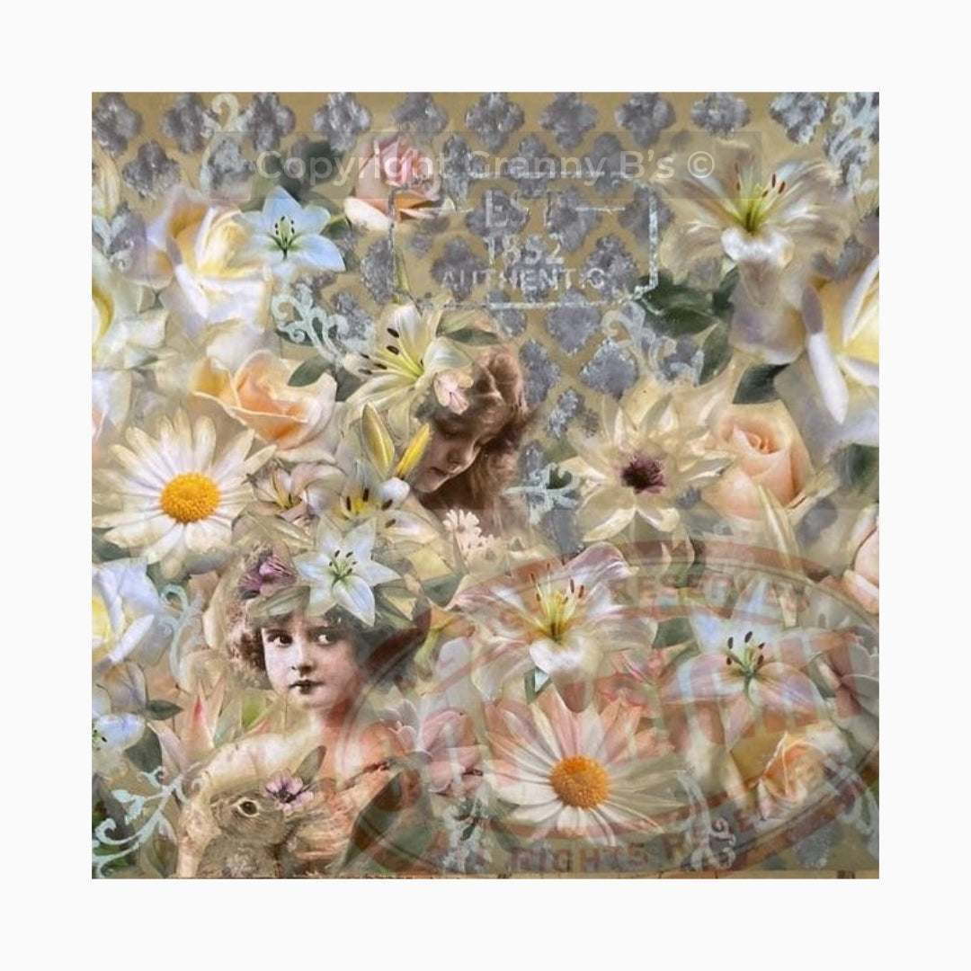 ‘The Flower Child’ by Anna Kristina Decoupage Tissue - Granny B's Old Fashioned Paint