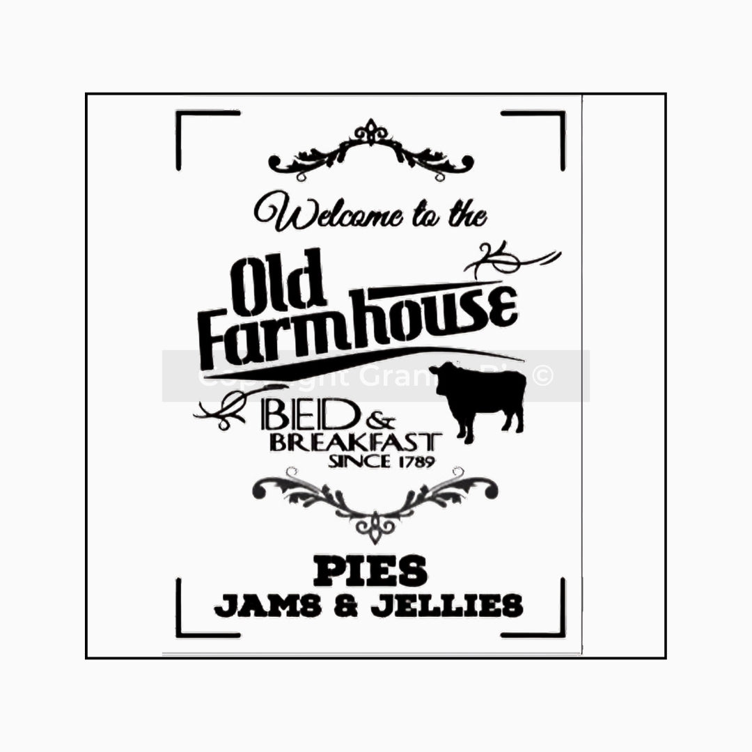 Welcome to the Old Farmhouse Stencil - Granny B's Old Fashioned Paint